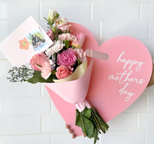 Personalised Heart Box & Flowers