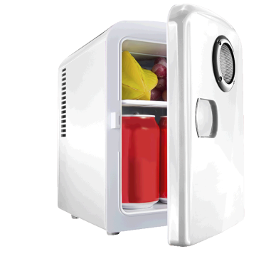 Desk Miniature Fridge and Bluetooth Speaker Unit