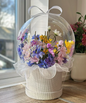 Personalised Ballooned Purple Flowers