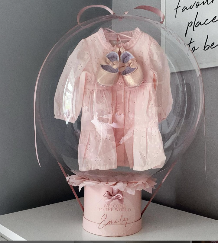 Personalised Ballooned  Baby Girl Dress and Pumps